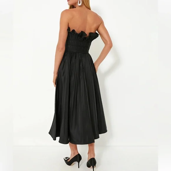 Tuckernuck MOON RIVER Black Pleated Maxi Dress Size Small - Picture 5 of 11